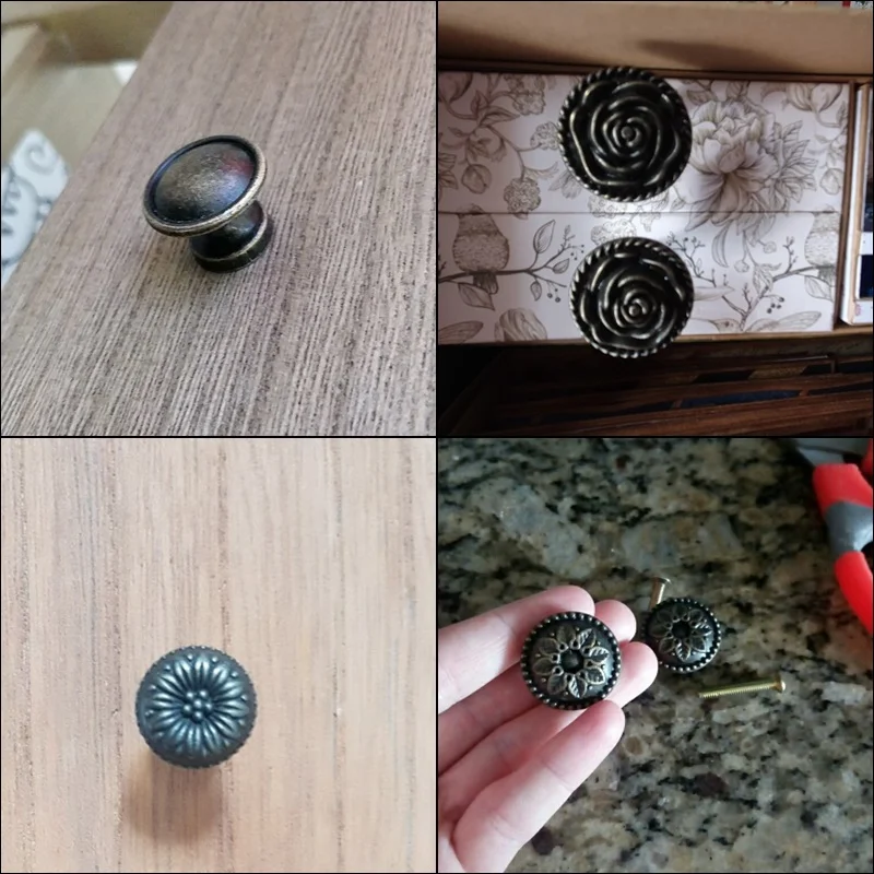 1 шт. Винтаж античный латунный для шкафа ручки один бронзовый ящик шкаф дверная