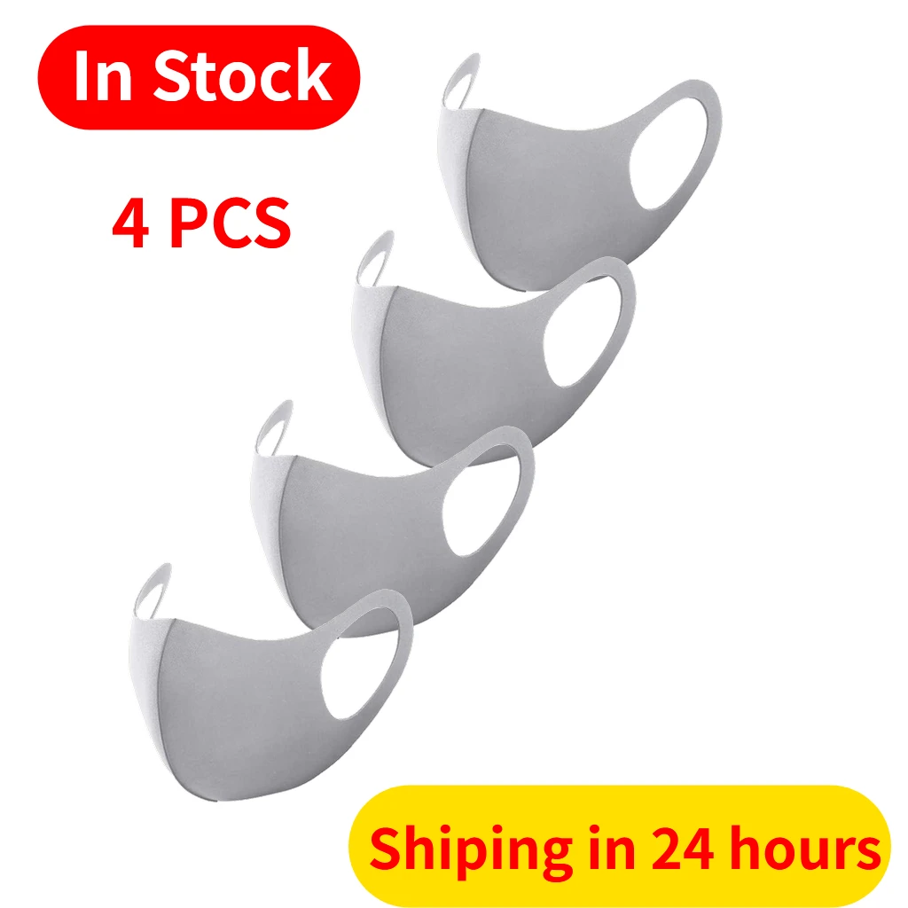 4 шт. моющиеся рот шапки защитная маска для ухода за кожей лица Для женщин ткань