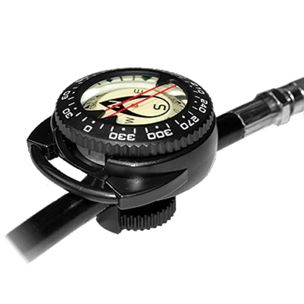 

Scuba Dive Compass With Retractor Stretched Wrist Mount Hose Mount Positive Light Diving Direction Indicator Compass Snorkeling