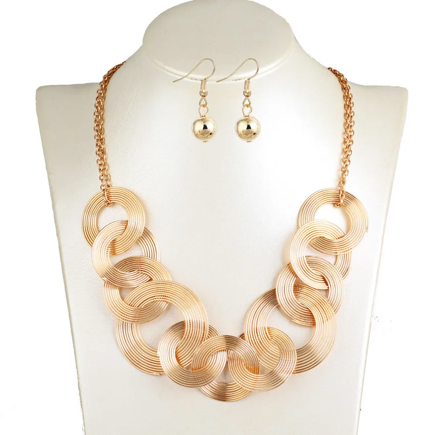 Модные ювелирные изделия металлические простые катушки атмосферное ожерелье