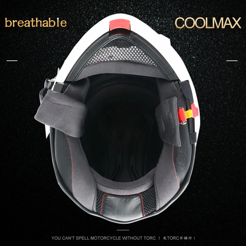 Мотоциклетный шлем TORC Moto Casco мотоциклетный с откидной крышкой двойными линзами