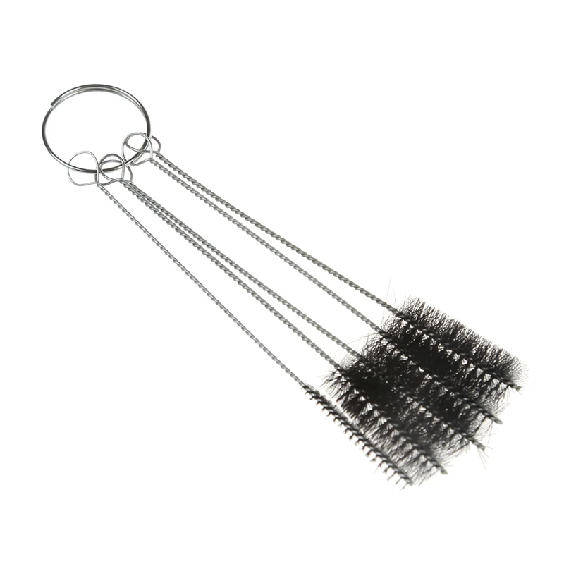 

200 Plastic Medium Tattoo Ink Cups Caps Holder Supplies & 5 Pc Tattoo Cleaning Brush for Tube Tattoo Machine (Black)