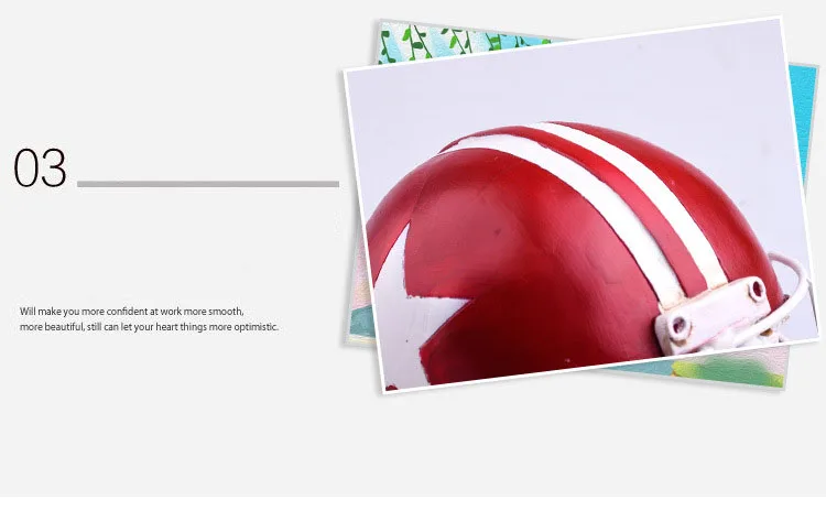 Home Decoration Accessories Retro Motorcycle Football Helmet Creative Resin Crafts Souvenir Gift Shop Window Props