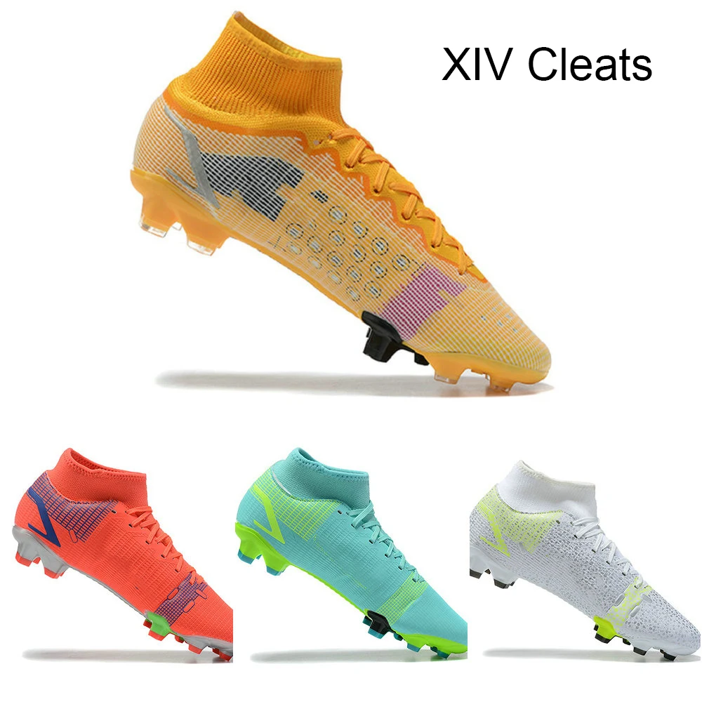 

Высокие мужские ботинки до щиколотки для мальчиков, обувь для футбола 14 дюймов, элитные футбольные бутсы, желтые, зеленые, оранжевые, красоч...
