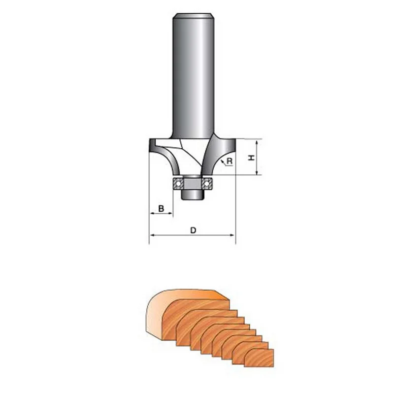 

1/4" Shank 1/4'' 3/8" Countersink Drill Bit Round Over Beading Edging Router Bit Woodworking Tool Power Tool Parts