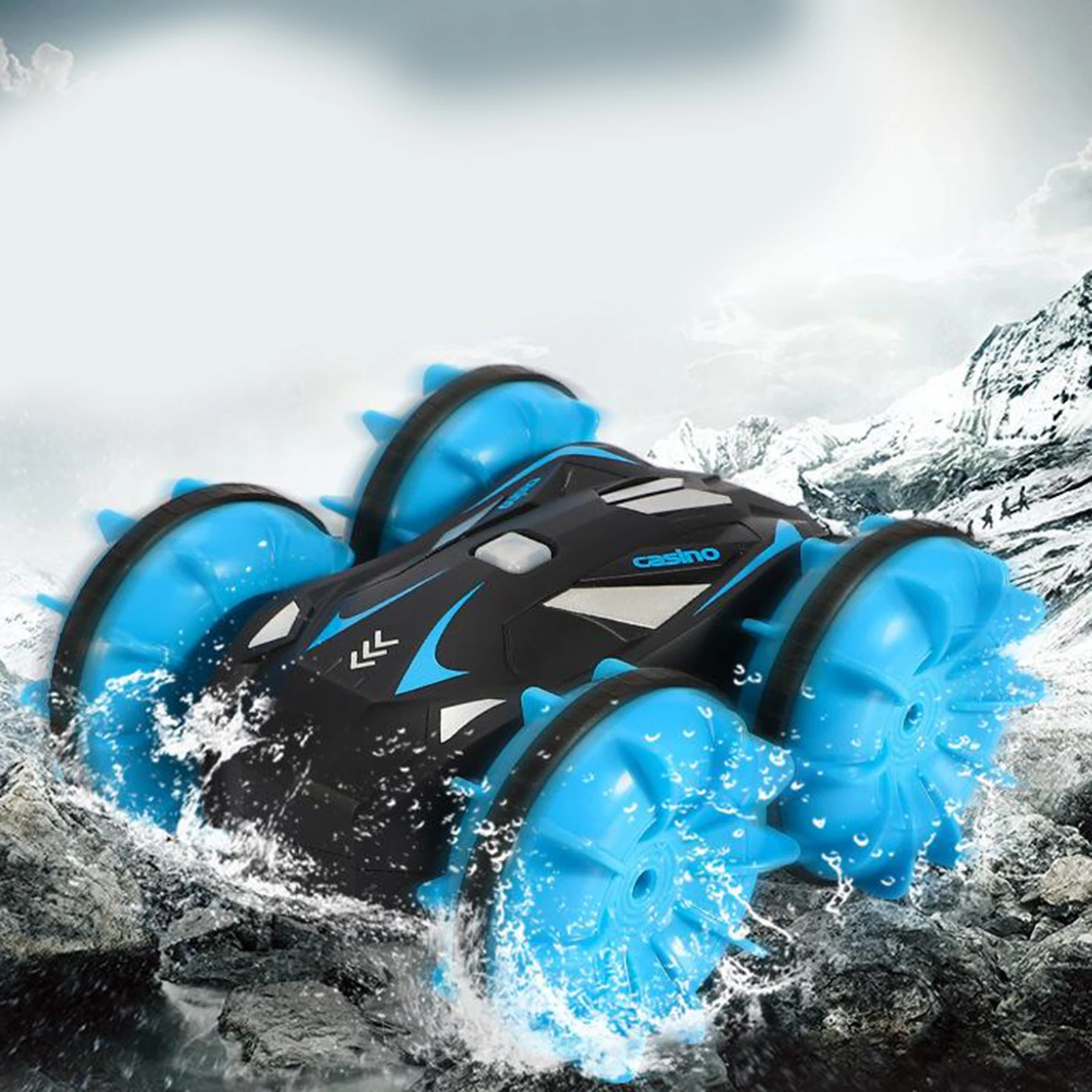 

Kids RC Stunt Car On Water And Land High Speed 360 Rotate Play 15-20min