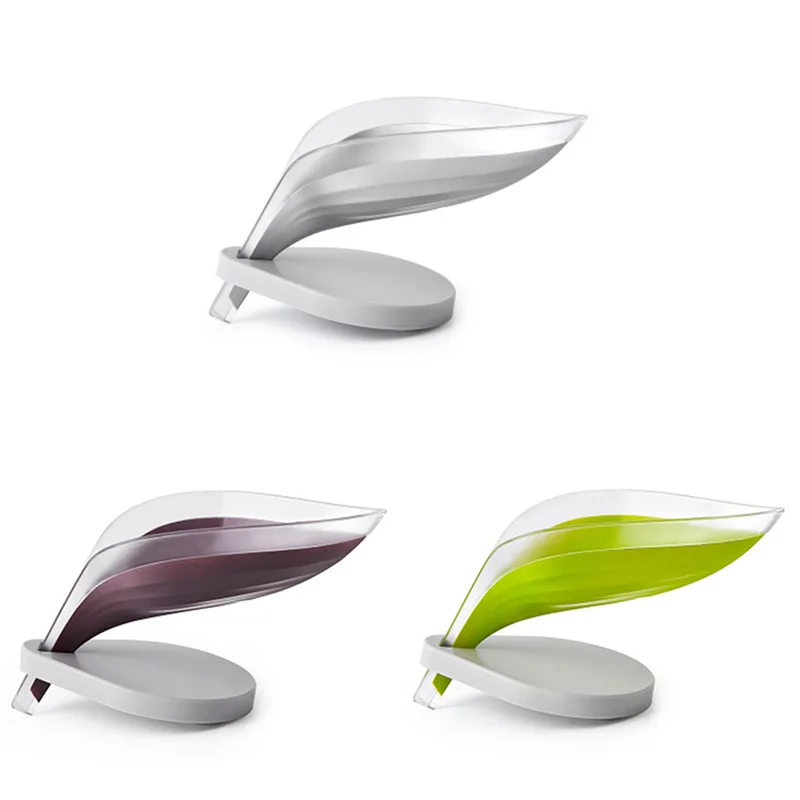

Leaf Shape Soap Holder Self Draining Soap Box Drainage Dish Bathroom Kitchen Decorative
