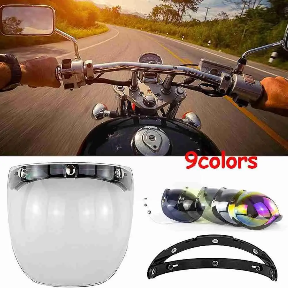 

Helmet Bubble Visor Mirror Frame Motorcycle Genuine Fog Vintage Lens Lens Bubble Anti Retro General Bubble With Fram B1W1