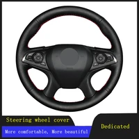 diy car products car accessories steering wheel cover black hand stitched breathable genuine leather for buick lacrosse 2016