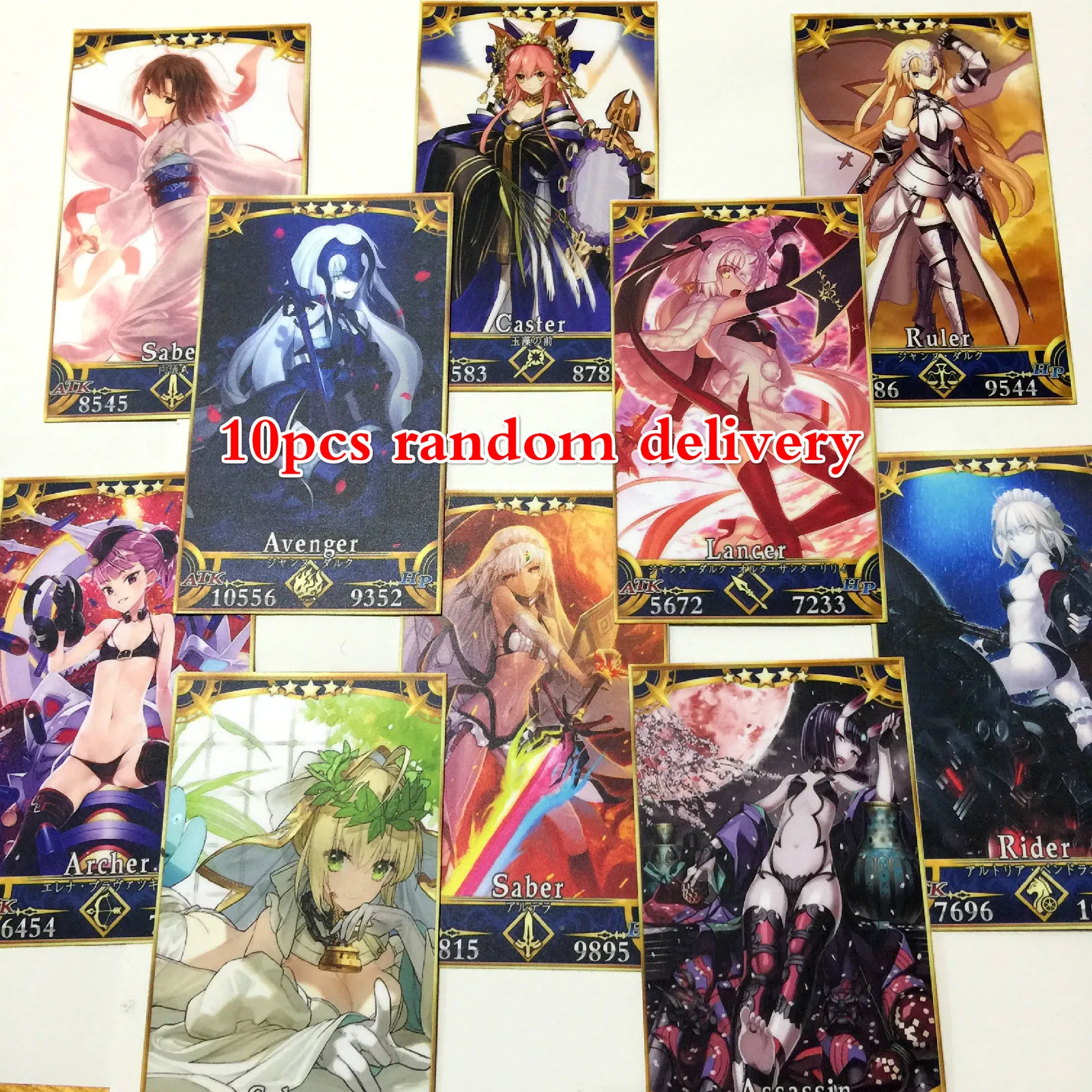 10pcs sui ji Fate/Grand Order FGO Игрушки Хобби Коллекционные игры Коллекция аниме-открытки - Цвет: 10pcs sui ji