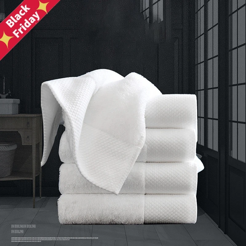 10 шт./упаковка Белое Хлопковое полотенце|Наборы полотенец| |