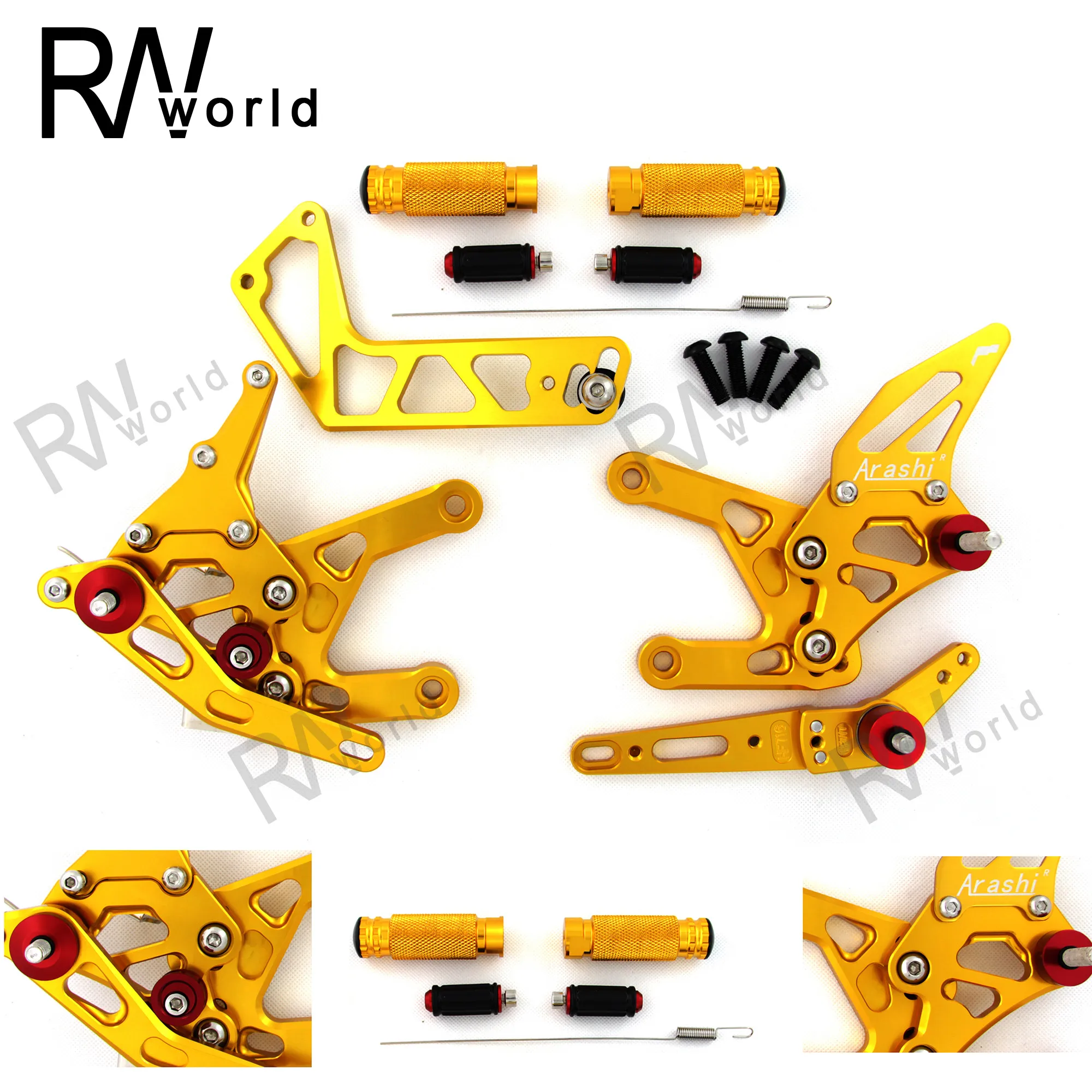 Подставка для ног мотоцикла Rearset YAMAHA YZF R1 2015-2019 CNC Регулируемые задние комплекты