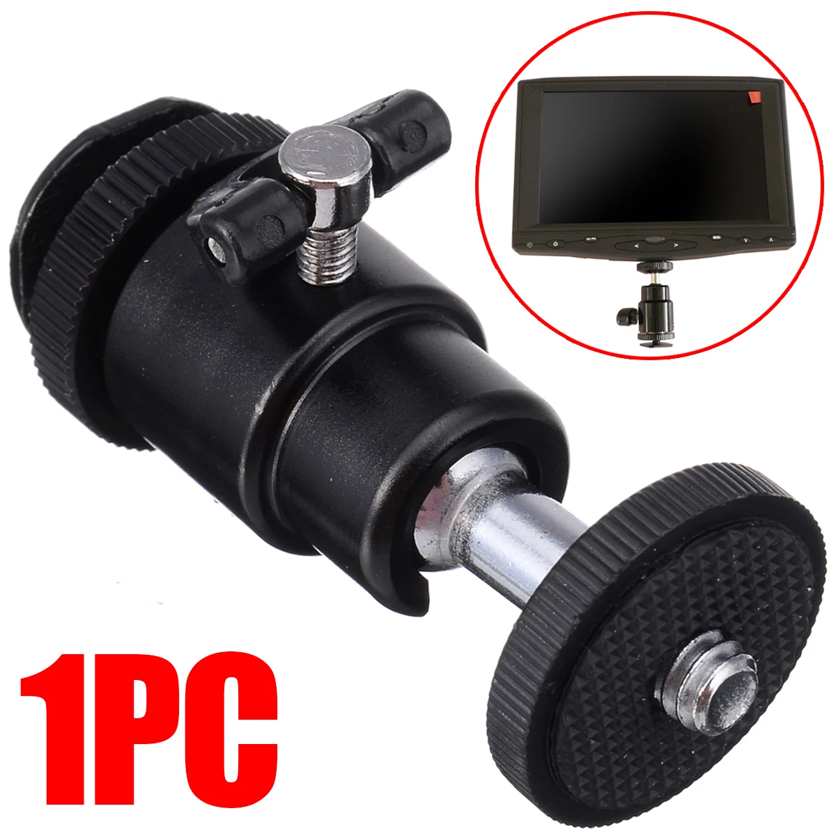 

For Camera Tripod LED Light Flash 1pc High Quality Tripod Bracket Holder Mount 1/4 Hot Shoe Adapter Cradle Ball Head Mayitr