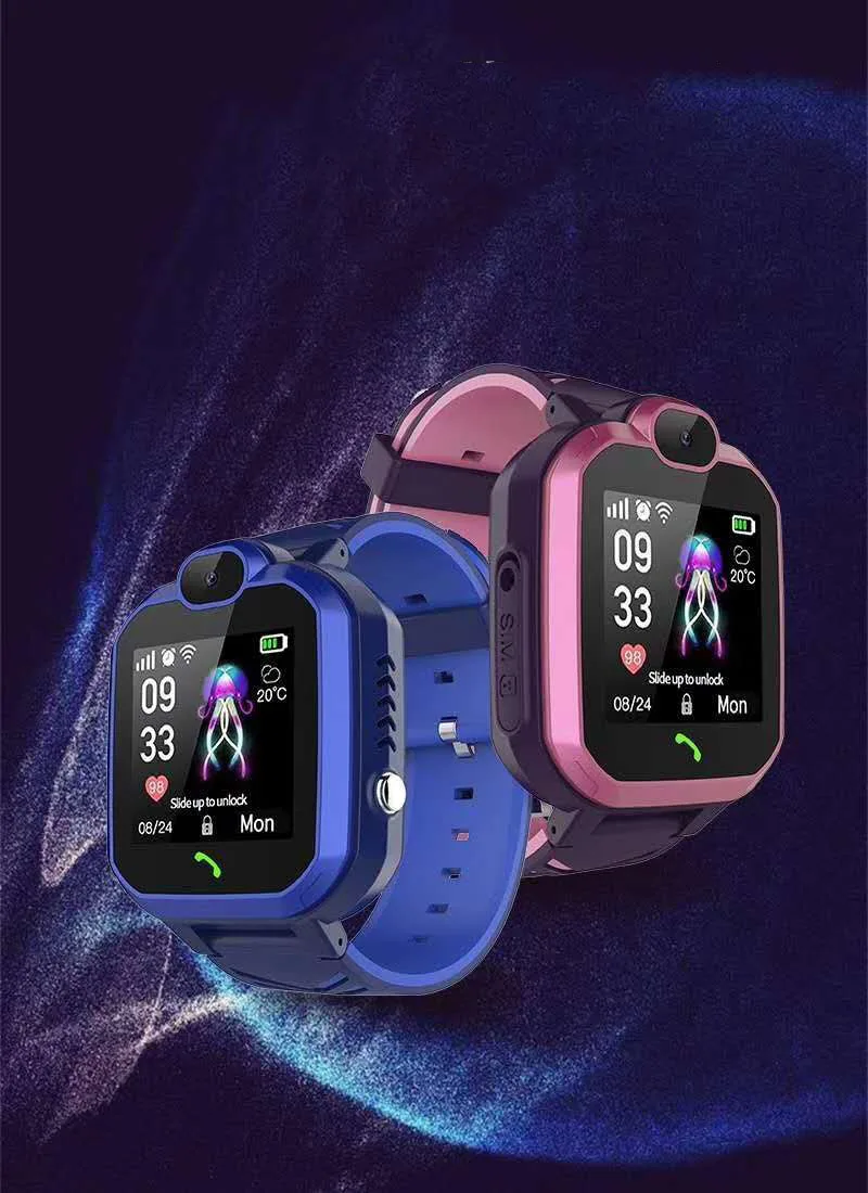 kids tracker smart watch waterproof ip67 lbs position sos call wristwatch camera ios android phone children smart clock gift e18 free global shipping