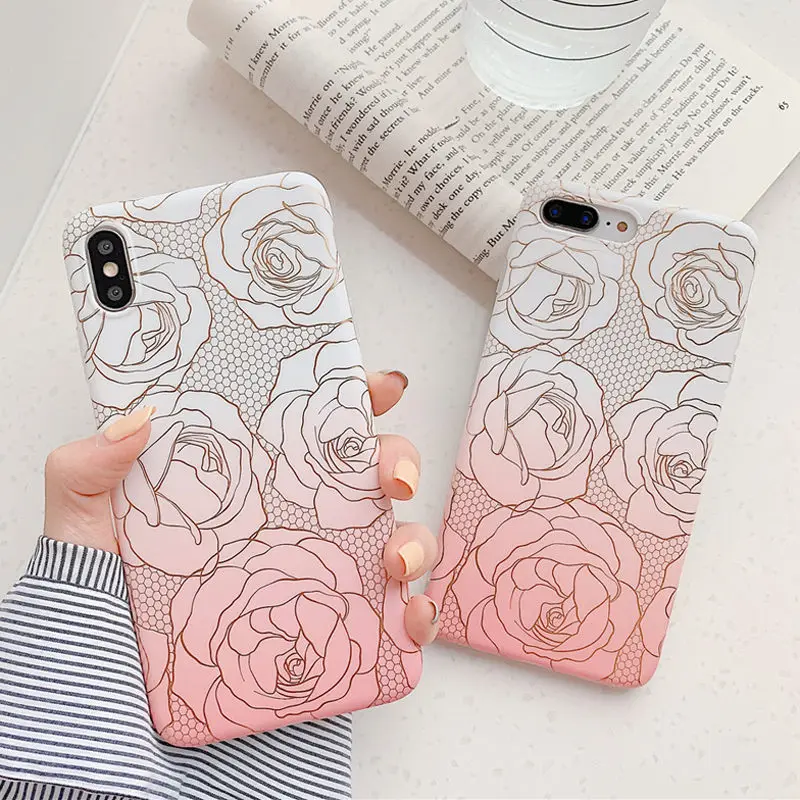 Moskado геометрический мраморный градиент цвета чехол для iPhone 6 6s 7 8 Plus X XR XS Max Flowers Сращивание мягкий чехол для телефона IMD задняя крышка