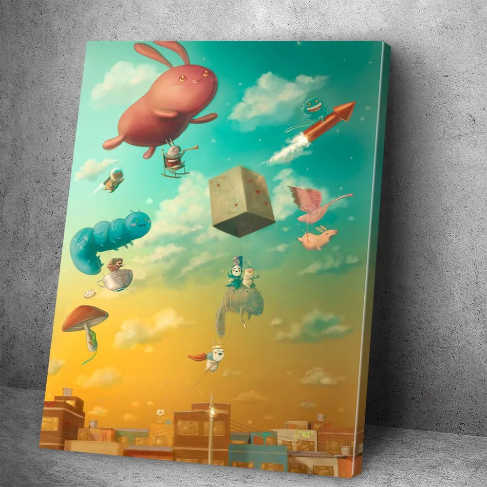 

HD Home Decoration Printing Way To Wonderland Poster Canvas Wall Art Oil Painting Living Room Decor Ready To Hang Frame
