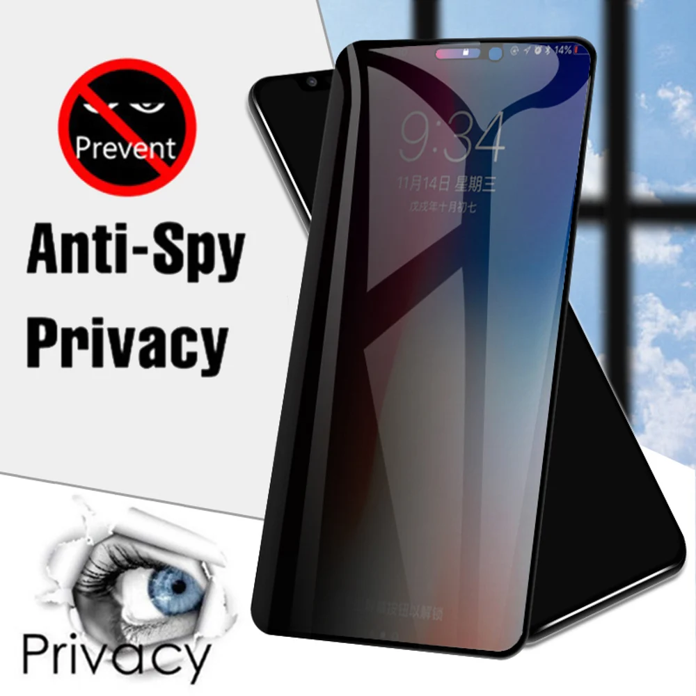 

3D Privacy Tempered Glass for iPhone 13 Pro Max Screen Protector iPhone 14 12 11 XS XR 7 8 6 6S Plus SE 2020 Antispy Front Film