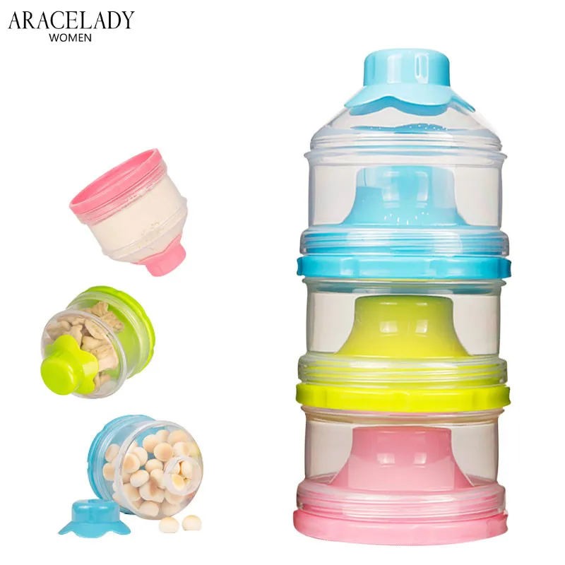 

Frog Style 3 layer Portable Baby Food Storage Box Essential Kids Formula Milk Container Cereal Cartoon Milk Powder Boxes Toddle