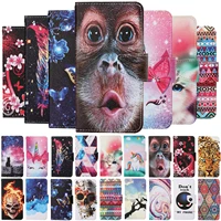 magnetic leather case sfor samsung galaxy a51 case a21s a 51 a71 a31 a41 a01 a21 a11 wallet flip painted cartoon cat cover etui