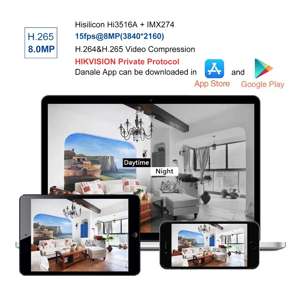 UniLook(совместим с Hikvision) 8MP пуля POE IP камера с sd-картой слот в/Открытый безопасности IP66 ночного видения H.265 ONVIF