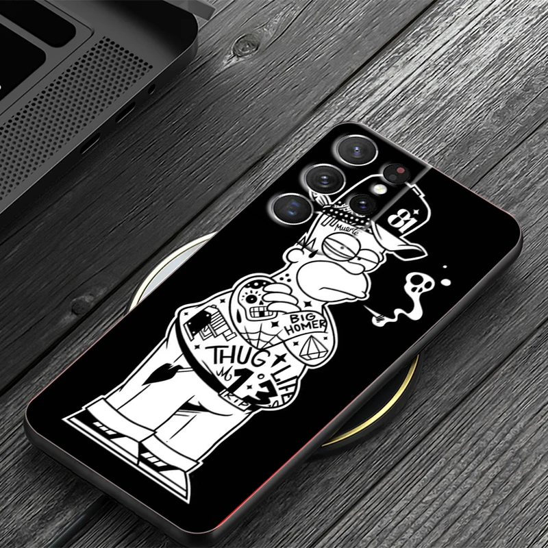 Симпатичный мультяшный чехол The Simpsons для Samsung Galaxy S22 S21 S20 FE Ultra S10 S9 S8 S7 S6 Plus 5G