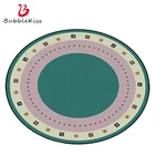 Круглый ковер Bubble Kiss, простой геометрический узор, коврики для гостиной, домашний прикроватный пол на заказ, нескользящий коврик, декоративные коврики