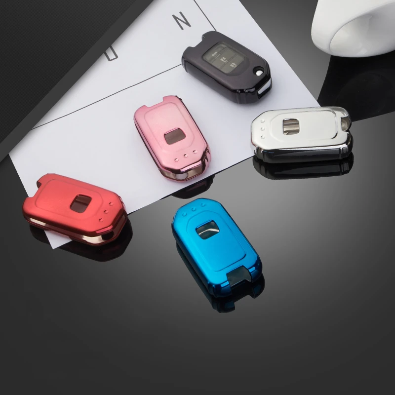 

2019 New Simple and generous Full Cover TPU Soft Car Key Case Shell For Honda Civic CR-V HR-V Accord Jade Crider Odyssey 2015-18