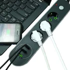 Многопортовая зарядная розетка с 3 USB-портами, удлинитель с 3 штекерами, кабель 5 м2 м1,4 м, европейские розетки, подходит для вилка для электрической розетки ЕС