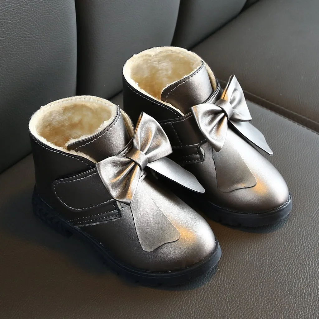 Зимнее пальто для девочек Детские носки с бантиком верхняя одежда Теплый