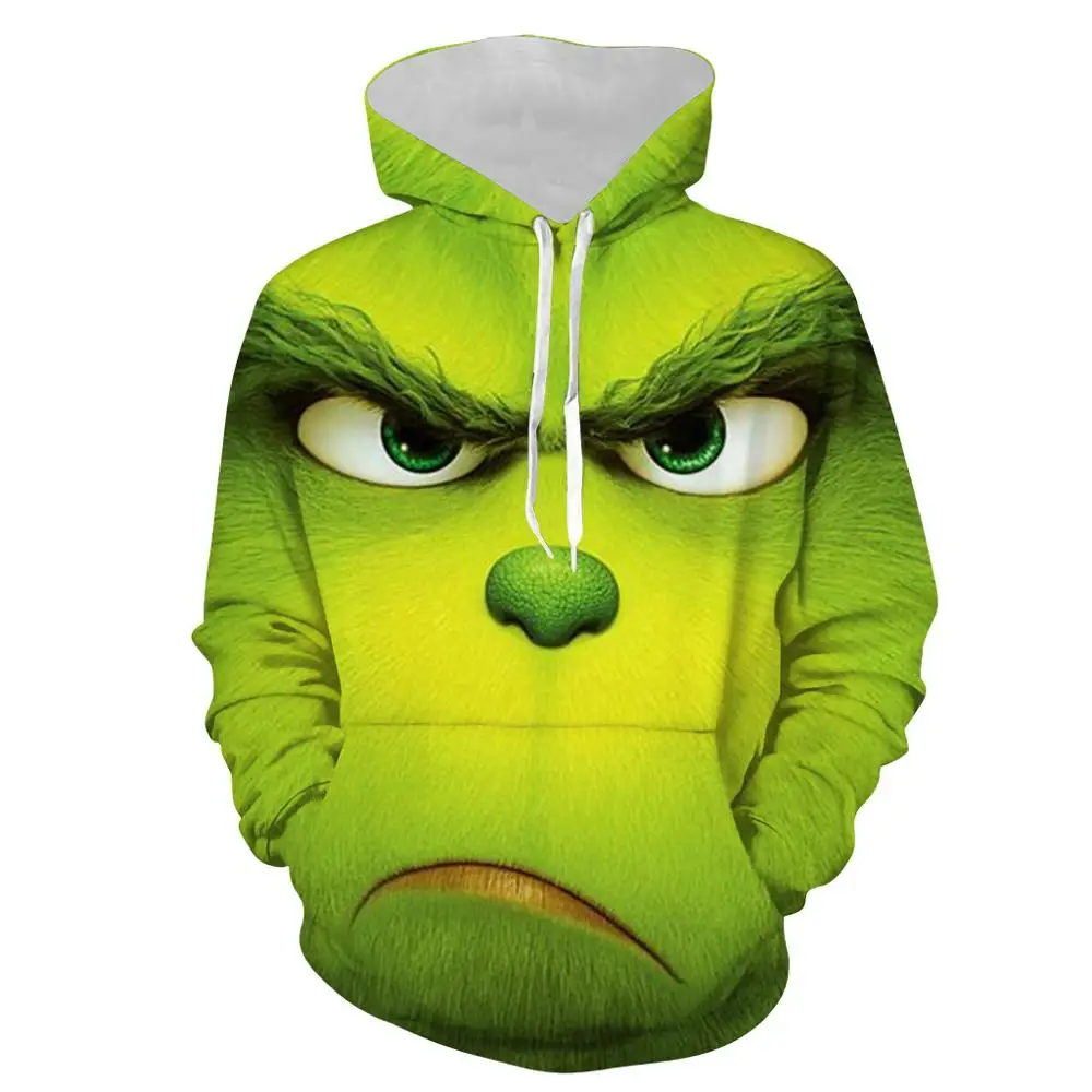 The Grinch Аниме толстовки Толстовка Губка Боб Косплей Костюм Губка Боб куртка Хэллоуин для мужчин и женщин Топ - Color: The Grinch