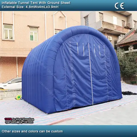Синяя 4,8 м надувная туннельная палатка для дезинфекции, портативная Крышка для посредничества, спортивные мероприятия на крыше, автомобиль,...