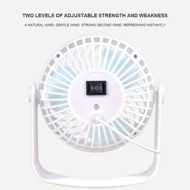 

2 in 1 USB Rechargeable Fan 4 Speeds Rotation USB Handheld Desktop Fan Clip Fan 5 inch High Quality