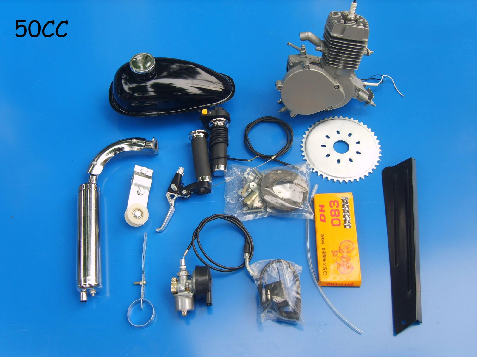 Моторизованный велосипед 50cc 2-тактный бензиновый газовый комплект моторного