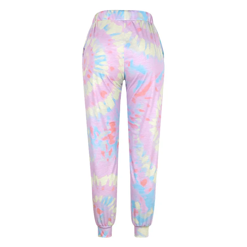 

Mandylandy Tie Dye Joggers Mid Waist Long Baggy Pants Women Sweatpants Loose Trousers Spring Autumn Streetwear Clothes