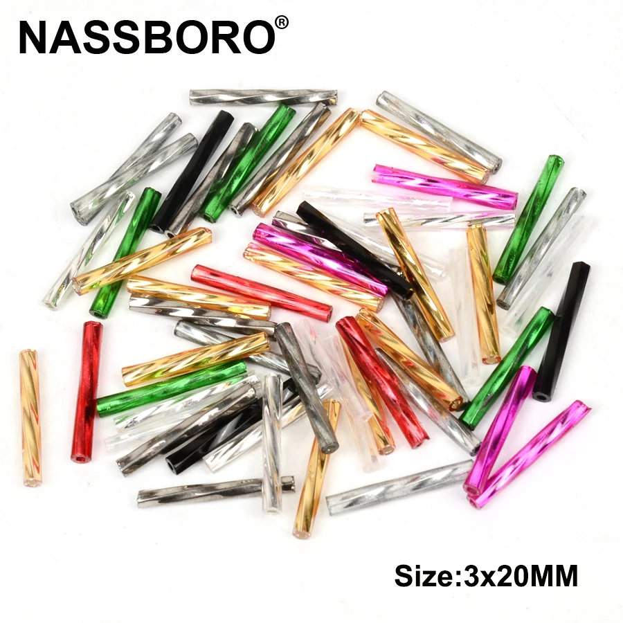 Approx.3x20mm чешские бусины из стекловолокна для изготовления ювелирных изделий