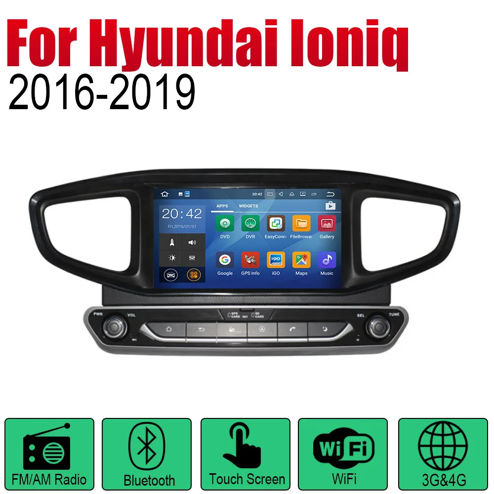 Standard machine ZaiXi Android 2 Din Авто Радио для hyundai Ioniq Гибридный~ RHD автомобильный мультимедийный плеер gps навигационная система Радио стерео - Цвет: Standard machine