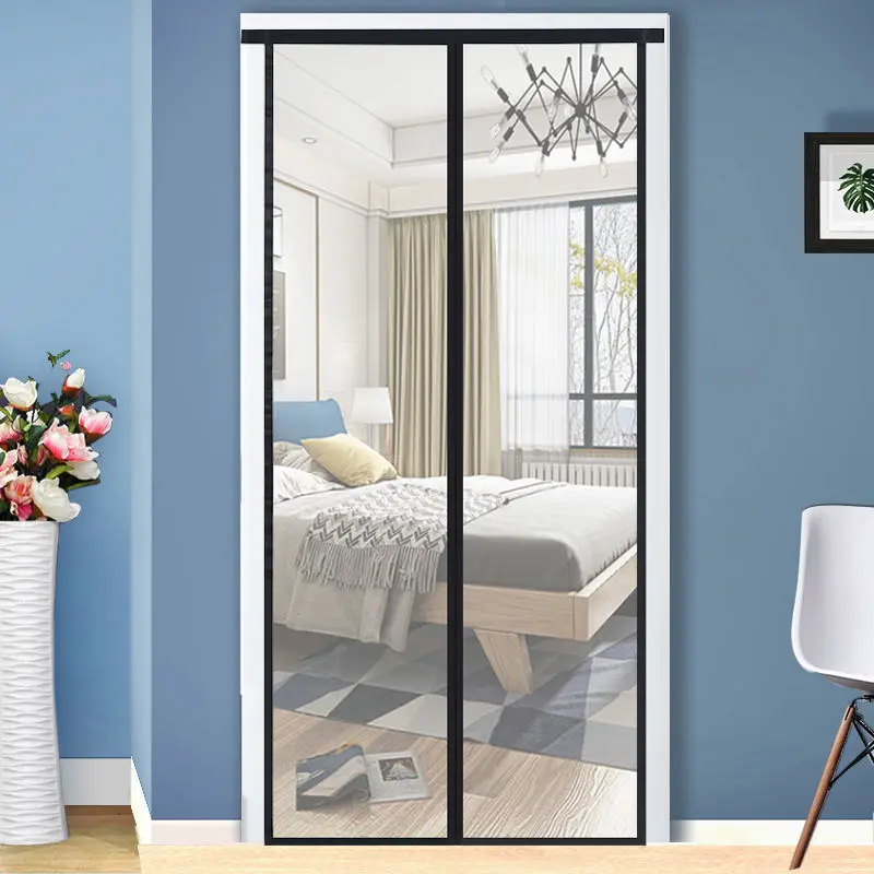

Home Decoration Magnetic Door Curtain Velcro Self-adhesive Screen Partition Winter Windproof Summer Anti-mosquito Door Curtains