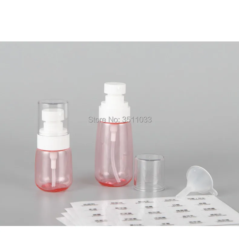25pcs 30ml-100ml Clear Pink Blue Fine Mist Spray Bottle Emulsion Liquid Empty Travel Portable Refillable Lotion | Красота и здоровье