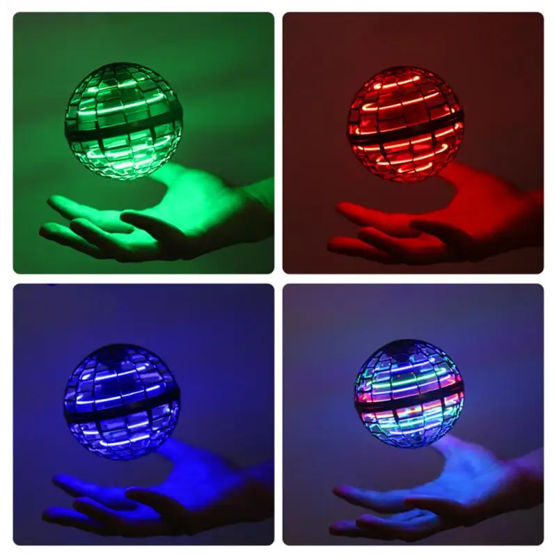 

RC Flying Ball Luminous LED Glowing Spinner Toy Child Kids Remote Control Flying Spinning Top USB Rechargeable Blue Red Pink