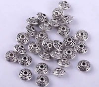 100pcs antique tibetan silver ufo shape metal spacer beads loose diy beads for jewelry making bracelets wholesale
