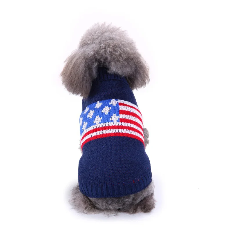 Рождественские свитера для собак зимняя теплая одежда модные вязаные домашних