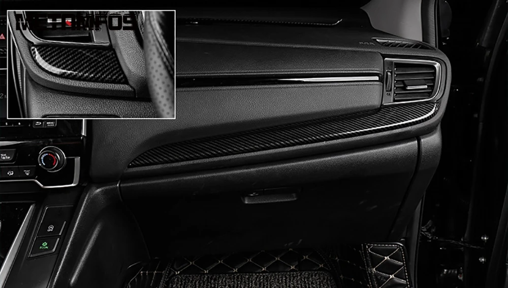 Для Honda CRV 2017 2018 2019 из углеродного волокна центральное управление молдинг отделка