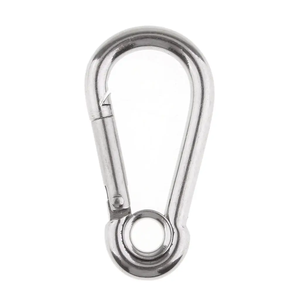 

Stainless Steel Carabiner Clip Snap Hook Spring Loaded