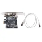 Адаптер карты Firewire PCI-e 1X IEEE 1394A, 4 порта (3 + 1), 6-4-контактный кабель для настольных ПК