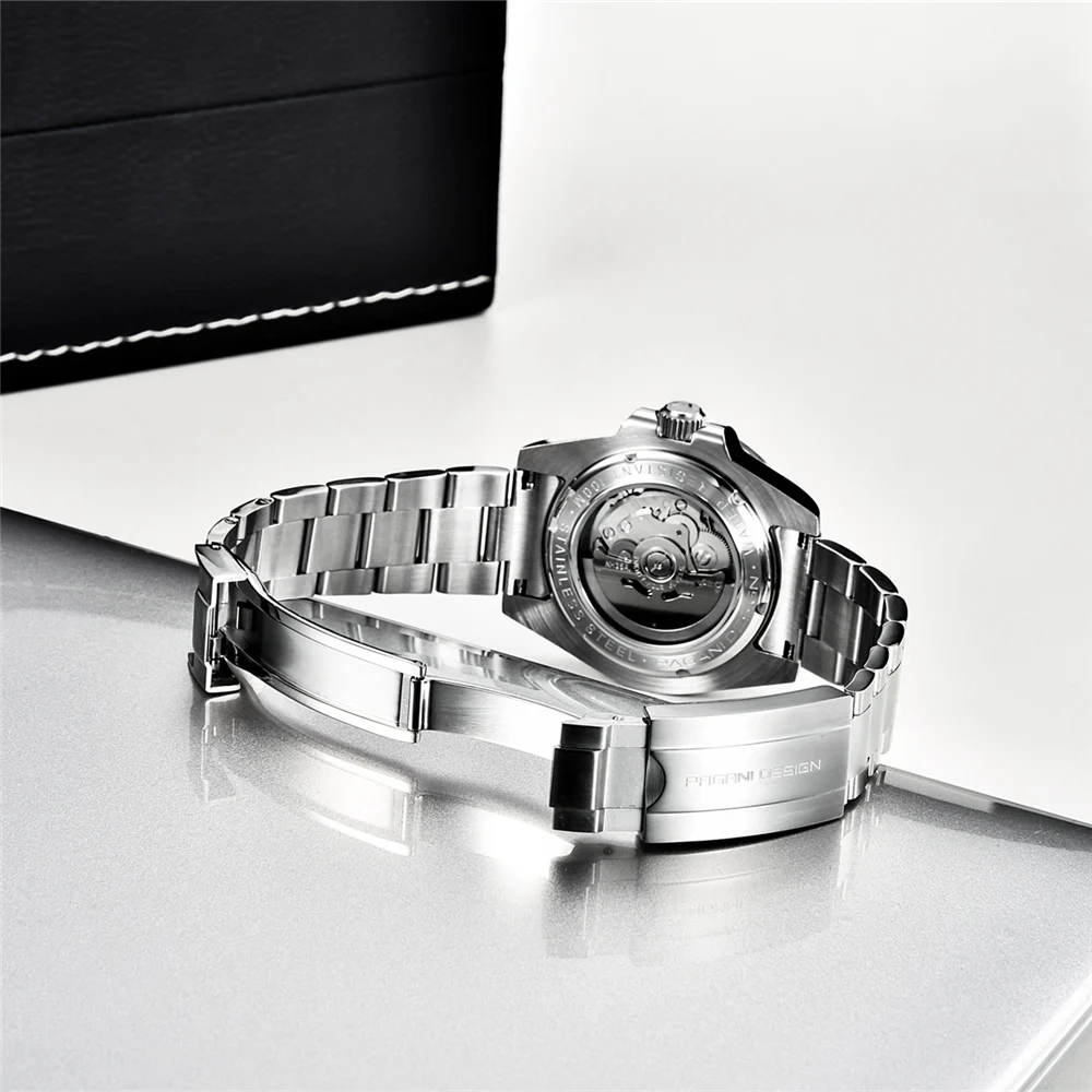 PAGANI Design  New Automatic Mechanical Watch Sapphire Stainless Steel Waterproof Watch Casual Fashion Men's Watch Reloj Hombre