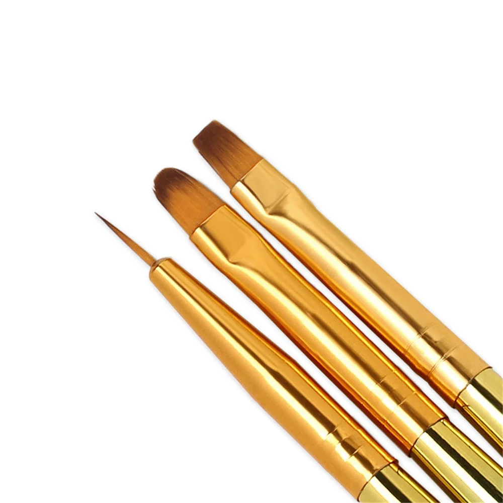 

3pcs/set Nail Art Brush Nail Pen Painting Drawing Carving Pen Crystal Liner Dotting Uv Gel Painting Drawing Brush Manicure Tool