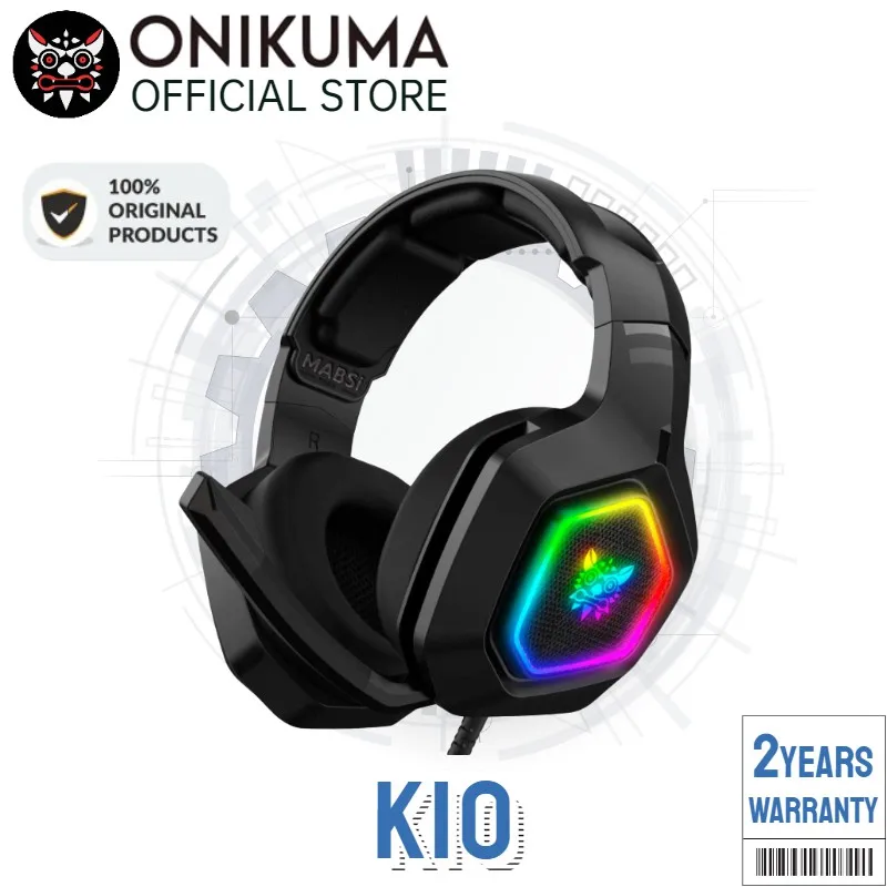 

Игровая гарнитура Onikuma K10 RGB, Накладные наушники со светодиодной подсветкой и микрофоном
