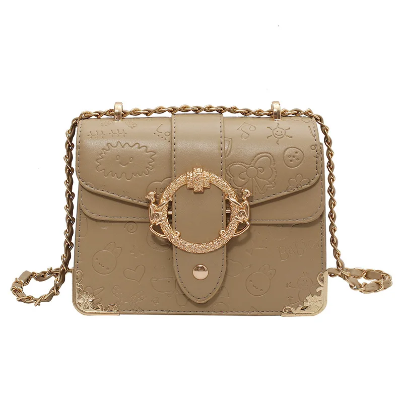 

Gold Chain Women Shoulder Crossbody Messenger Bags 2021 Casual Luxury Design Handbags Tote Ladies Female Purses High Quality