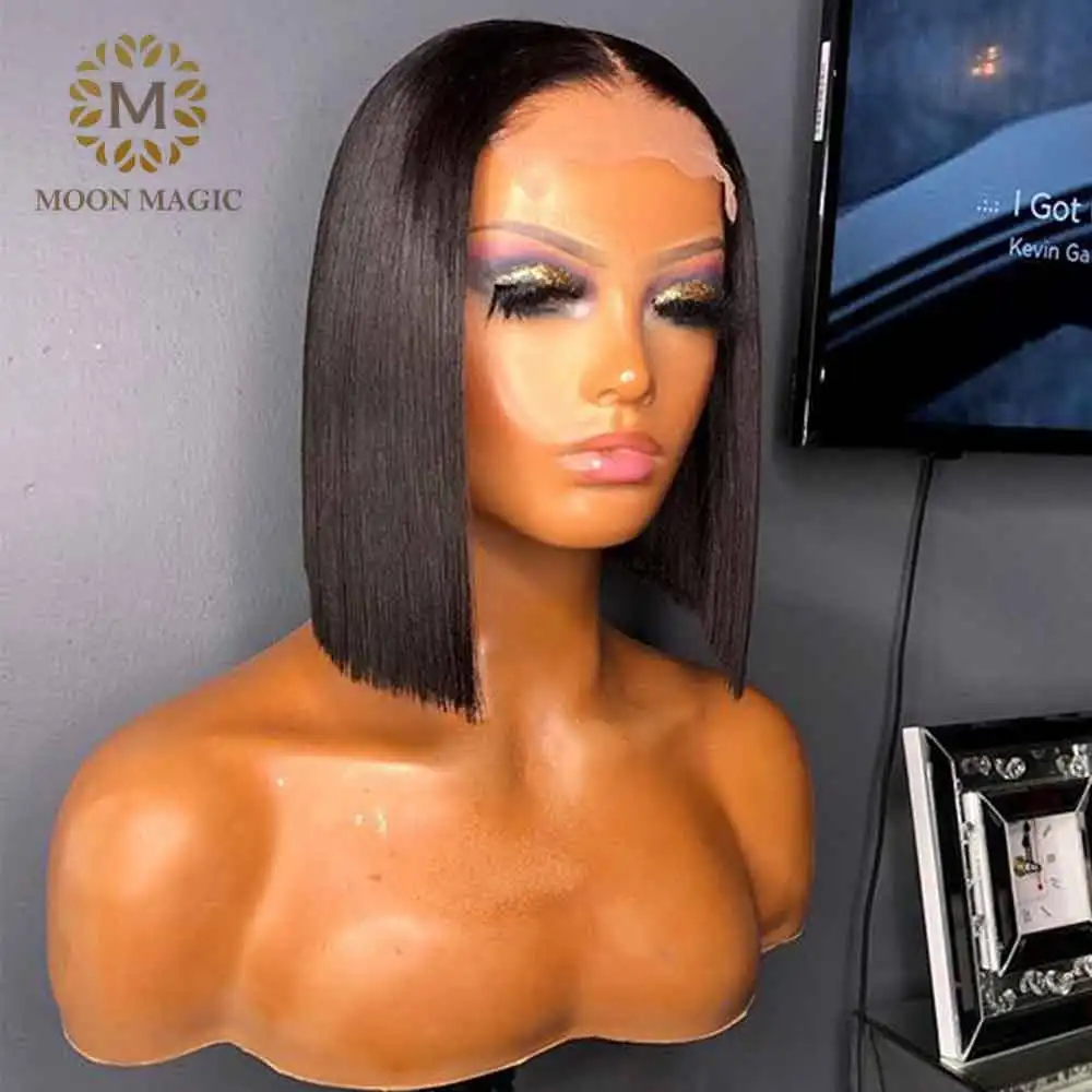 Прозрачные кружевные парики кожи расплава короткие из человеческих волос