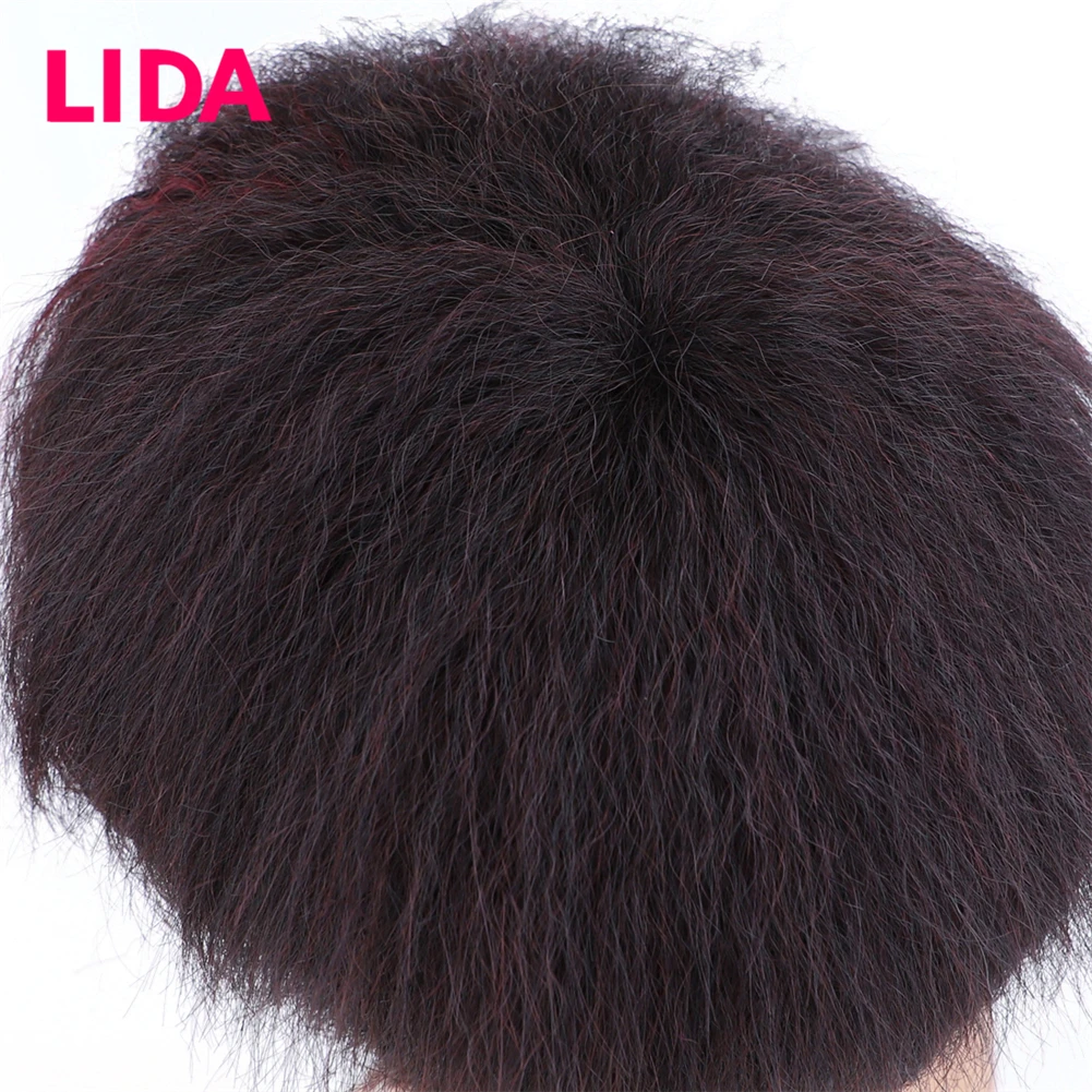 LIDA короткий парик 100% бразильские человеческие волосы супер смешанный цвет 150%